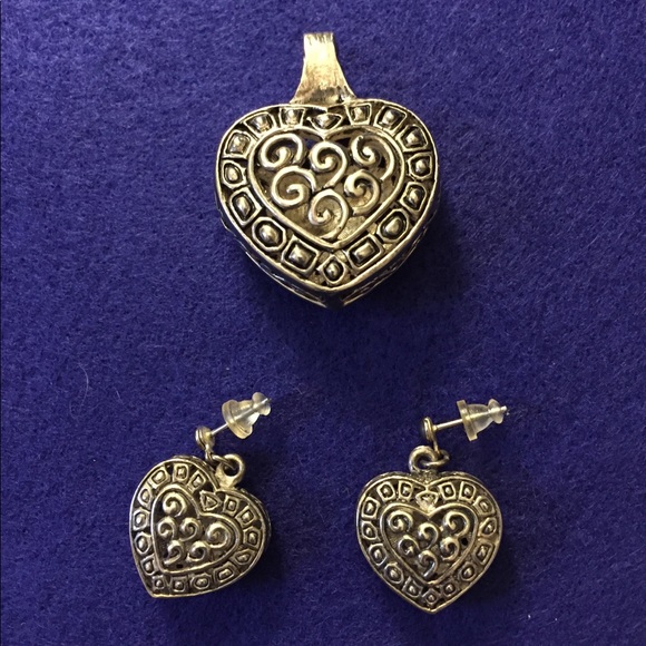 Artistic Heart Fashion Pendant & Earrings - Picture 2 of 6